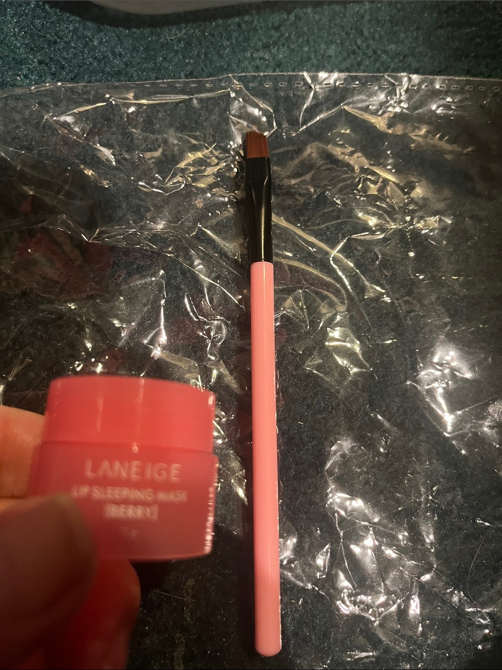 LANEIGE Pink Lip Sleeping Mask with Pink Applicator Brush